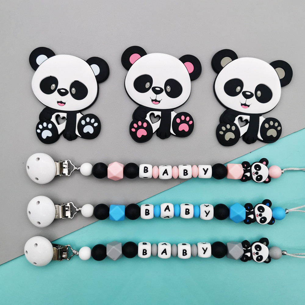 Baby Products Nipples - Panda personalizado inglês silicone carta nome