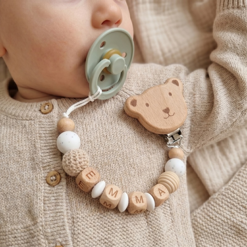Baby Products Nipples - Prendedor de Chupeta Personalizado com Nome,