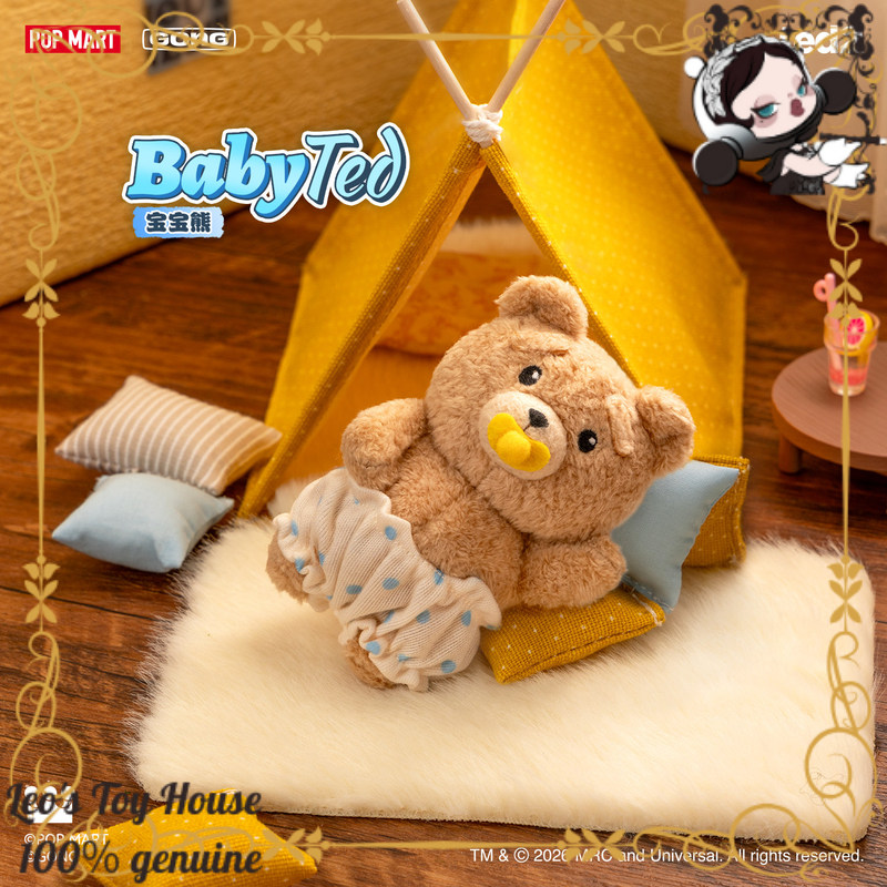 POPMART GONG Baby Ted Pingente - Baby Products Teddy Bear avaliação e preço