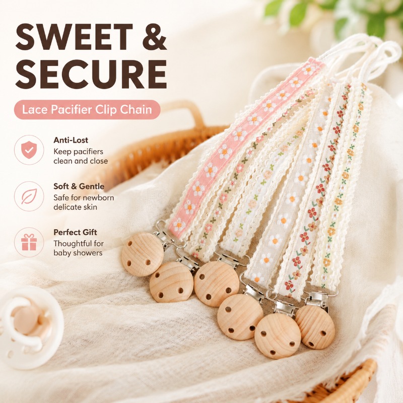 Prendedor de Chupeta de Renda  - Baby Products avaliação e preço